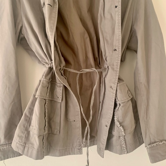 Vintage Women khakhi utility Jacket with adjustable string - Picture 7 of 10